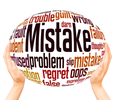 Word cloud of common efficiency mistakes